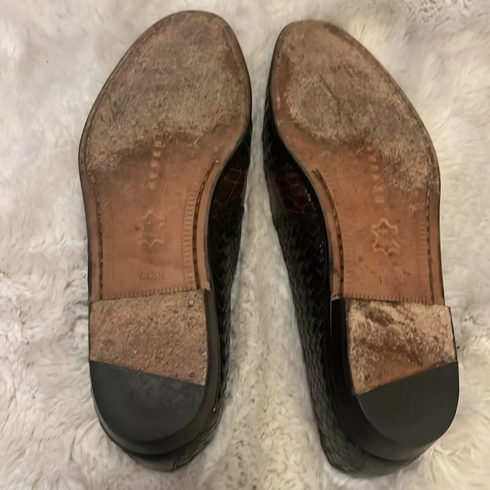 Aventura Men’s Black Brown Loafers  Embossed Woven Leather Handmade Spain Shoes